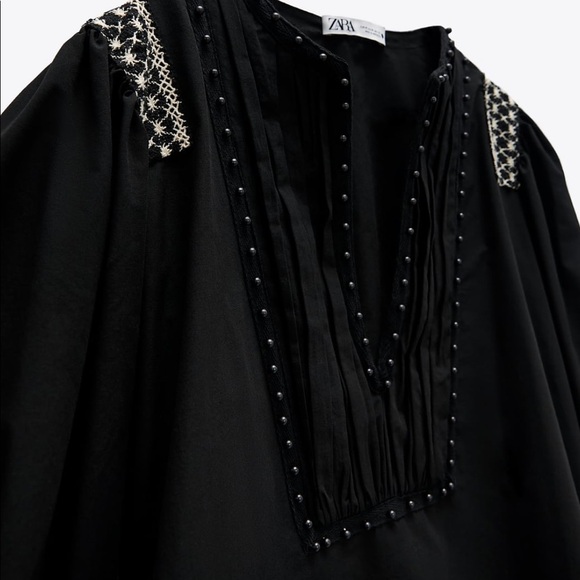 ZARA BNWT Beaded Lace Blouse - Picture 4 of 7